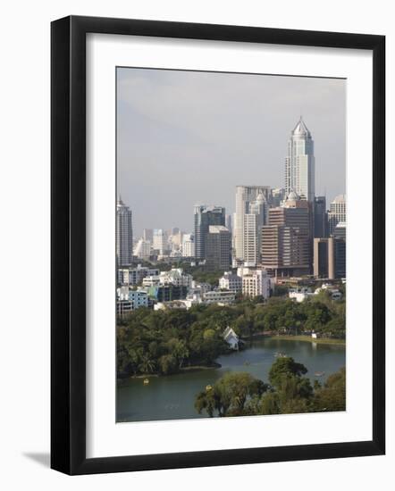 City Skyline and Lumpini Park, Bangkok, Thailand, Southeast Asia-Angelo Cavalli-Framed Photographic Print