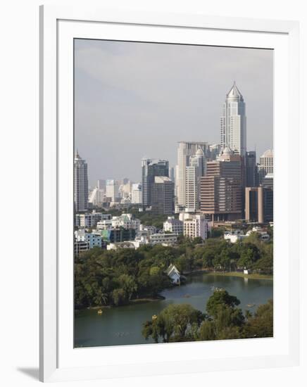 City Skyline and Lumpini Park, Bangkok, Thailand, Southeast Asia-Angelo Cavalli-Framed Photographic Print