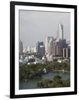 City Skyline and Lumpini Park, Bangkok, Thailand, Southeast Asia-Angelo Cavalli-Framed Photographic Print