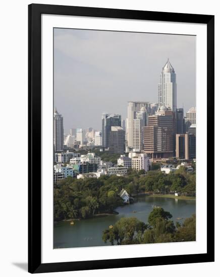 City Skyline and Lumpini Park, Bangkok, Thailand, Southeast Asia-Angelo Cavalli-Framed Photographic Print