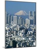City Skyline and Mount Fuji, Tokyo, Honshu, Japan-Steve Vidler-Mounted Photographic Print