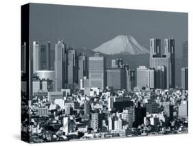 City Skyline and Mount Fuji, Tokyo, Honshu, Japan-Steve Vidler-Stretched Canvas