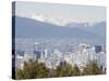 City Skyline and Mountains, Vancouver, British Columbia, Canada, North America-Christian Kober-Stretched Canvas