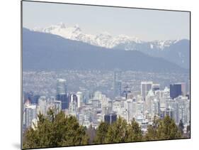 City Skyline and Mountains, Vancouver, British Columbia, Canada, North America-Christian Kober-Mounted Photographic Print