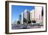 City Skyline and Rashid Bin Saeed Al Maktoum Street, Abu Dhabi, United Arab Emirates, Middle East-Frank Fell-Framed Photographic Print