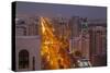City Skyline and Rashid Bin Saeed Al Maktoum Street at Dusk-Frank Fell-Stretched Canvas