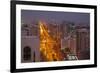 City Skyline and Rashid Bin Saeed Al Maktoum Street at Dusk-Frank Fell-Framed Photographic Print