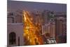 City Skyline and Rashid Bin Saeed Al Maktoum Street at Dusk-Frank Fell-Mounted Photographic Print