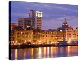 City Skyline and Savannah River, Savannah, Georgia, United States of America, North America-Richard Cummins-Stretched Canvas