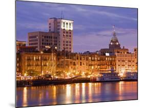 City Skyline and Savannah River, Savannah, Georgia, United States of America, North America-Richard Cummins-Mounted Photographic Print