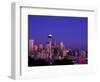 City Skyline and Space Needle, Mount Rainier in Background, Seattle, Washington, USA-Steve Vidler-Framed Photographic Print