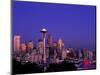 City Skyline and Space Needle, Mount Rainier in Background, Seattle, Washington, USA-Steve Vidler-Mounted Photographic Print