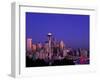 City Skyline and Space Needle, Mount Rainier in Background, Seattle, Washington, USA-Steve Vidler-Framed Photographic Print