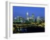 City Skyline and Swan River from Kings Park in the Evening, Perth, Western Australia, Australia-Gavin Hellier-Framed Photographic Print