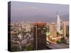 City Skyline and the Andes Mountains at Dusk, Santiago, Chile, South America-Gavin Hellier-Stretched Canvas