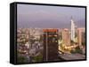 City Skyline and the Andes Mountains at Dusk, Santiago, Chile, South America-Gavin Hellier-Framed Stretched Canvas