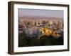 City Skyline and the Andes Mountains at Dusk, Santiago, Chile, South America-Gavin Hellier-Framed Photographic Print