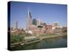 City Skyline and the Cumberland River, Nashville, Tennessee, United States of America-Gavin Hellier-Stretched Canvas