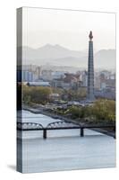 City Skyline and the Juche Tower, Pyongyang, Democratic People's Republic of Korea (DPRK), N. Korea-Gavin Hellier-Stretched Canvas