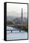 City Skyline and the Juche Tower, Pyongyang, Democratic People's Republic of Korea (DPRK), N. Korea-Gavin Hellier-Framed Stretched Canvas