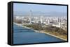 City Skyline and the Juche Tower, Pyongyang, Democratic People's Republic of Korea (DPRK), N. Korea-Gavin Hellier-Framed Stretched Canvas