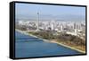 City Skyline and the Juche Tower, Pyongyang, Democratic People's Republic of Korea (DPRK), N. Korea-Gavin Hellier-Framed Stretched Canvas