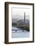 City Skyline and the Juche Tower, Pyongyang, Democratic People's Republic of Korea (DPRK), N. Korea-Gavin Hellier-Framed Photographic Print