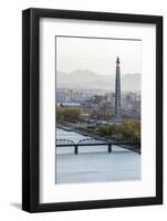 City Skyline and the Juche Tower, Pyongyang, Democratic People's Republic of Korea (DPRK), N. Korea-Gavin Hellier-Framed Photographic Print