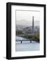 City Skyline and the Juche Tower, Pyongyang, Democratic People's Republic of Korea (DPRK), N. Korea-Gavin Hellier-Framed Photographic Print