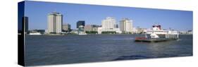 City Skyline and the Mississippi River, New Orleans, Louisiana, United States of America-Gavin Hellier-Stretched Canvas