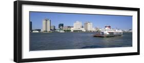 City Skyline and the Mississippi River, New Orleans, Louisiana, United States of America-Gavin Hellier-Framed Photographic Print