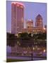 City Skyline and the Scioto River, Columbus, Ohio, United States of America, North America-Richard Cummins-Mounted Photographic Print