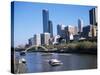 City Skyline and the Yarra River, Melbourne, Victoria, Australia-Ken Gillham-Stretched Canvas