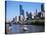 City Skyline and the Yarra River, Melbourne, Victoria, Australia-Ken Gillham-Stretched Canvas