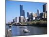 City Skyline and the Yarra River, Melbourne, Victoria, Australia-Ken Gillham-Mounted Photographic Print
