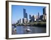 City Skyline and the Yarra River, Melbourne, Victoria, Australia-Ken Gillham-Framed Photographic Print