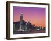 City Skyline and Victoria Harbour at Night, Hong Kong, China-Steve Vidler-Framed Photographic Print