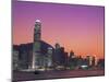 City Skyline and Victoria Harbour at Night, Hong Kong, China-Steve Vidler-Mounted Photographic Print