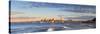 City Skyline and Waitemata Harbour Illuminated at Sunset, Auckland, North Island, New Zealand-Doug Pearson-Stretched Canvas