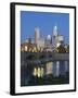 City Skyline and White River, Indianapolis, Indiana, USA-Walter Bibikow-Framed Photographic Print