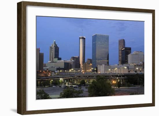 City Skyline at Dusk, Atlanta, Georgia, United States of America, North America-Richard Cummins-Framed Photographic Print