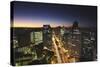 City Skyline at Dusk, Belo Horizonte, Minas Gerais, Brazil, South America-Ian Trower-Stretched Canvas