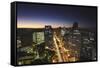 City Skyline at Dusk, Belo Horizonte, Minas Gerais, Brazil, South America-Ian Trower-Framed Stretched Canvas