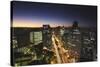 City Skyline at Dusk, Belo Horizonte, Minas Gerais, Brazil, South America-Ian Trower-Stretched Canvas