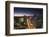 City Skyline at Dusk, Belo Horizonte, Minas Gerais, Brazil, South America-Ian Trower-Framed Photographic Print