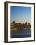 City Skyline at Dusk, Boston, Massachusetts, USA-Amanda Hall-Framed Photographic Print