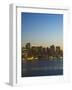 City Skyline at Dusk, Boston, Massachusetts, USA-Amanda Hall-Framed Photographic Print