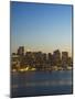 City Skyline at Dusk, Boston, Massachusetts, USA-Amanda Hall-Mounted Photographic Print