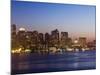 City Skyline at Dusk, Boston, Massachusetts, USA-Amanda Hall-Mounted Photographic Print