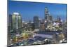 City skyline at dusk from hotel rooftop bar, Bangkok, Thailand, Southeast Asia, Asia-Frank Fell-Mounted Photographic Print